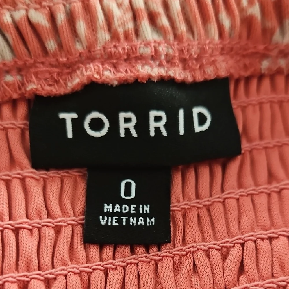 Torrid Pink Flutter Sleeve Smocked Peplum Top - Picture 9 of 12